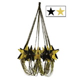 Beistle 54753-BKGD Star Chandelier, black & gold; assembly required, 35