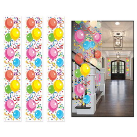 Beistle 54785 Balloon Party Panels, 12" x 6'