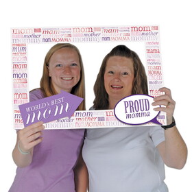 Beistle 54808 Mother's Day Photo Fun Frame, prtd 2 sides w/different designs; 2 hand held props included, 15&#189;" x 23&#189;"