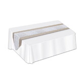 Beistle 54813 Lace & Burlap Table Runner, 12