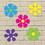 Beistle 54869 Mini Retro Flower Cutouts, prtd 2 sides, 4&#189;"