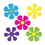 Beistle 54869 Mini Retro Flower Cutouts, prtd 2 sides, 4&#189;"