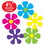 Beistle 54869 Mini Retro Flower Cutouts, prtd 2 sides, 4&#189;"