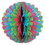 Beistle 54902-CLGT Tissue Flutter Ball, cerise, lt green, turquoise, 14"