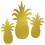 Beistle 54927 Foil Pineapple Silhouettes, foil 2 sides/embossed 1 side; 2-12 , 1-18 , Asstd, Price/3/Package