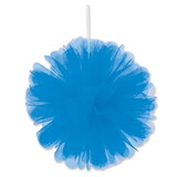 Beistle 54940-B Tulle Balls, blue; ribbon for hanging attached, 8
