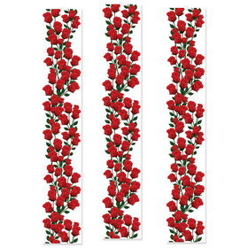 Beistle 54967 Roses Party Panels, 12" x 6'