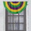 Beistle 54991-GGP Mardi Gras Fabric Bunting, indoor & outdoor use; 3 grommets, 4' x 2'