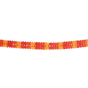 Beistle 55036-GOR Pkgd Arcade Garland, golden-yellow, orange, red, 5&#189;" x 12'