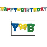 Beistle 55037 Foil Happy Birthday Streamer, 4¼