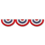 Beistle 55060 Jointed Patriotic Bunting Cutout, stars & stripes design; prtd 2 sides, 12