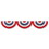 Beistle 55060 Jointed Patriotic Bunting Cutout, stars & stripes design; prtd 2 sides, 12" x 6'