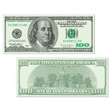 Beistle 55100 Big Bucks Cutout $100 Bill, prtd 2 sides w/different designs, 7½