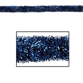Beistle 55281-B Gleam 'N Tinsel Garland, blue, 4" x 100'