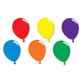 Beistle 55296 Printed Balloon Silhouettes, prtd 2 sides w/different colors, 15"