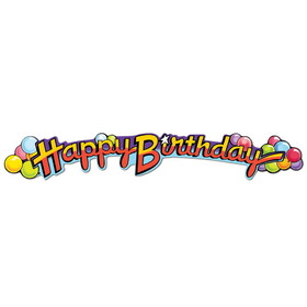 Beistle 55400 Happy Birthday Streamer, 35"