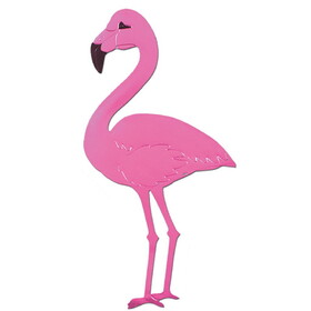 Beistle 55437 Foil Flamingo Silhouette, foil 2 sides/prtd 1 side, 22"