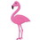 Beistle 55437 Foil Flamingo Silhouette, foil 2 sides/prtd 1 side, 22"