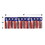 Beistle 55500 Metallic Stars & Stripes Fringe Banner, prtd 1-ply PVC fringe, 14" x 4'