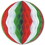Beistle 55619-RWG Tissue Ball, red, white, green, 19"