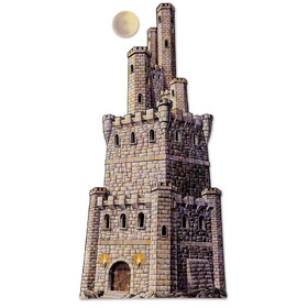 Beistle 55657 Jointed Castle Tower, prtd 2 sides, 4'