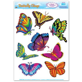 Beistle 55704 Butterfly Clings, 12" x 17" Sh