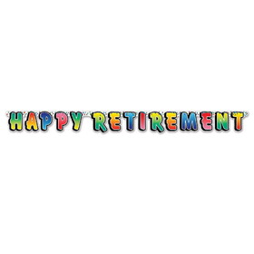 Beistle 55726 Happy Retirement Streamer, 5" x 5'