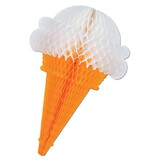Beistle 55777 Tissue Ice Cream Cones, asstd colors, 15½