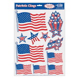 Beistle 55834 Patriotic Clings, stars & stripes designs, 12