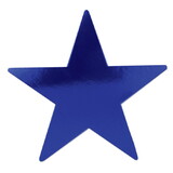 Beistle 55837-B Foil Star Cutout, blue; foil 2 sides, 5