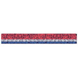 Beistle 55859-RSB 3-Ply Metallic Fringe Drape, red, silver, blue, 15