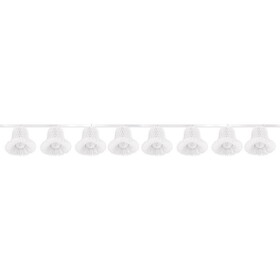 Beistle 55920-W Tissue Bell Streamer, white; 12-3 bells, 24' ribbon, 24'