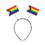 Beistle 56003 Pride Flag Boppers, attached to snap-on headband, Price/1/Card