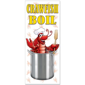 Beistle 56020 Crawfish Boil Door Cover, all-weather, 6' x 30"