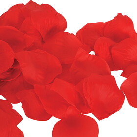 Beistle 56030-R Fabric Rose Petals, red, 2&#188;"