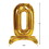 Beistle 56036-GD0 Self-Standing Balloon Number 0 , gold; assembly required, 26"