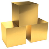 Beistle 56057-GD Foil Favor Boxes, gold; assembly required, 3¼