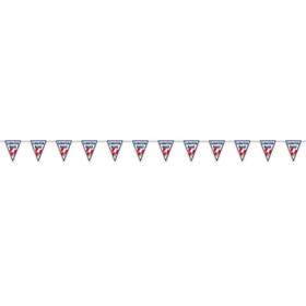 Beistle 56080 Lobster Bake Pennant Banner, all-weather; 12 pennants/string, 9" x 10' 9"