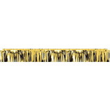 Beistle 56092-GD Metallic Fringe Banner, gold; 1-ply PVC fringe, 7½
