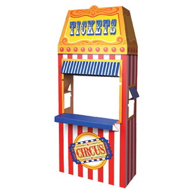 Beistle 56113 3-D Circus Ticket Booth Prop, assembly required, 6' &#190;" x 35&#188;"