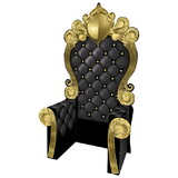 Beistle 3-D Prom Throne Prop, black; easel included; assembly required, 7' 1¾