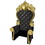 Beistle 56116-BK 3-D Prom Throne Prop, black; easel included; assembly required, 7' 1&#190;" x 3' 9&#188;"