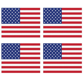 Beistle 56117 Plastic American Flag Placemats, 10" x 13"