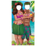 Beistle 56119 Luau Couple Photo Prop Stand-Up, easel included; assembly required, 6' ¾