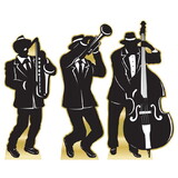 Beistle 56151 Great 20's Jazz Band Silhtte Stand-Ups, foil; easel included; assembly required, 6' 4½