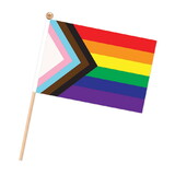 Beistle 56178 Pkgd Pride Flags, w/10½ ball-tipped wooden stick, 4
