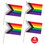 Beistle 56178 Pkgd Pride Flags, w/10&#189; ball-tipped wooden stick, 4" x 6", Price/4/Package