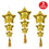 Beistle 56205-GD Star Balloons w/Tassels, gold; assembly required, 3' 9"