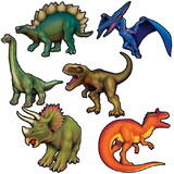 Beistle 56217 Dinosaur Stickers, 2¾