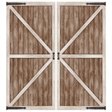 Beistle 56221 Western Barn Door Photo Prop, 2 pieces create 1 photo prop; easel included; assembly required, 7' x 6'